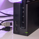 There are two USB ports on the side and one under the cover between the power and HDMI ports.